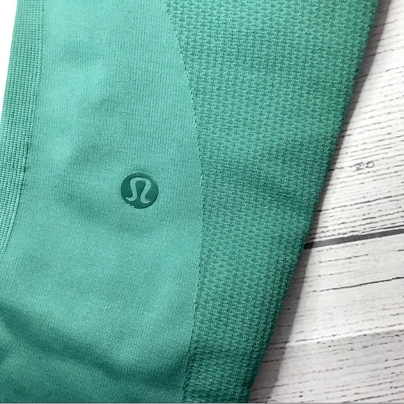 Lululemon Athletica Zone In High Rise High Waisted Forage Teal Leggings Tights 4 - Picture 8 of 9